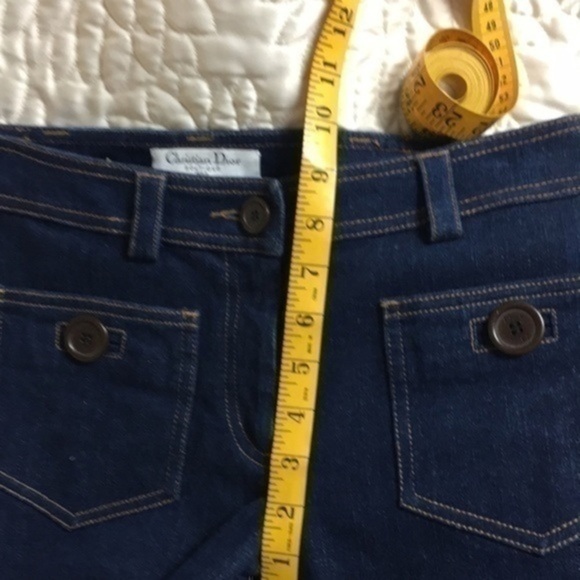 Christian DIOR lambskin jeans leather DIOR print detail US 2 FR 34 Made in Italy - Picture 7 of 15